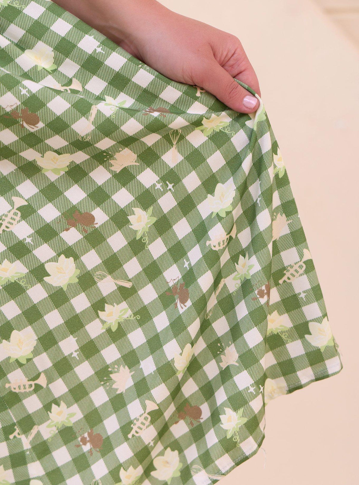 Vestido midi a cuadros de La princesa y el sapo