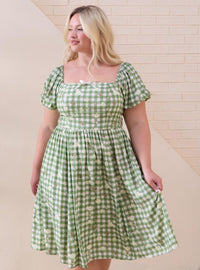 Vestido midi a cuadros de La princesa y el sapo