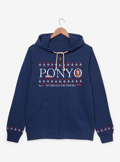 Polerón con cierre bordado de Ponyo