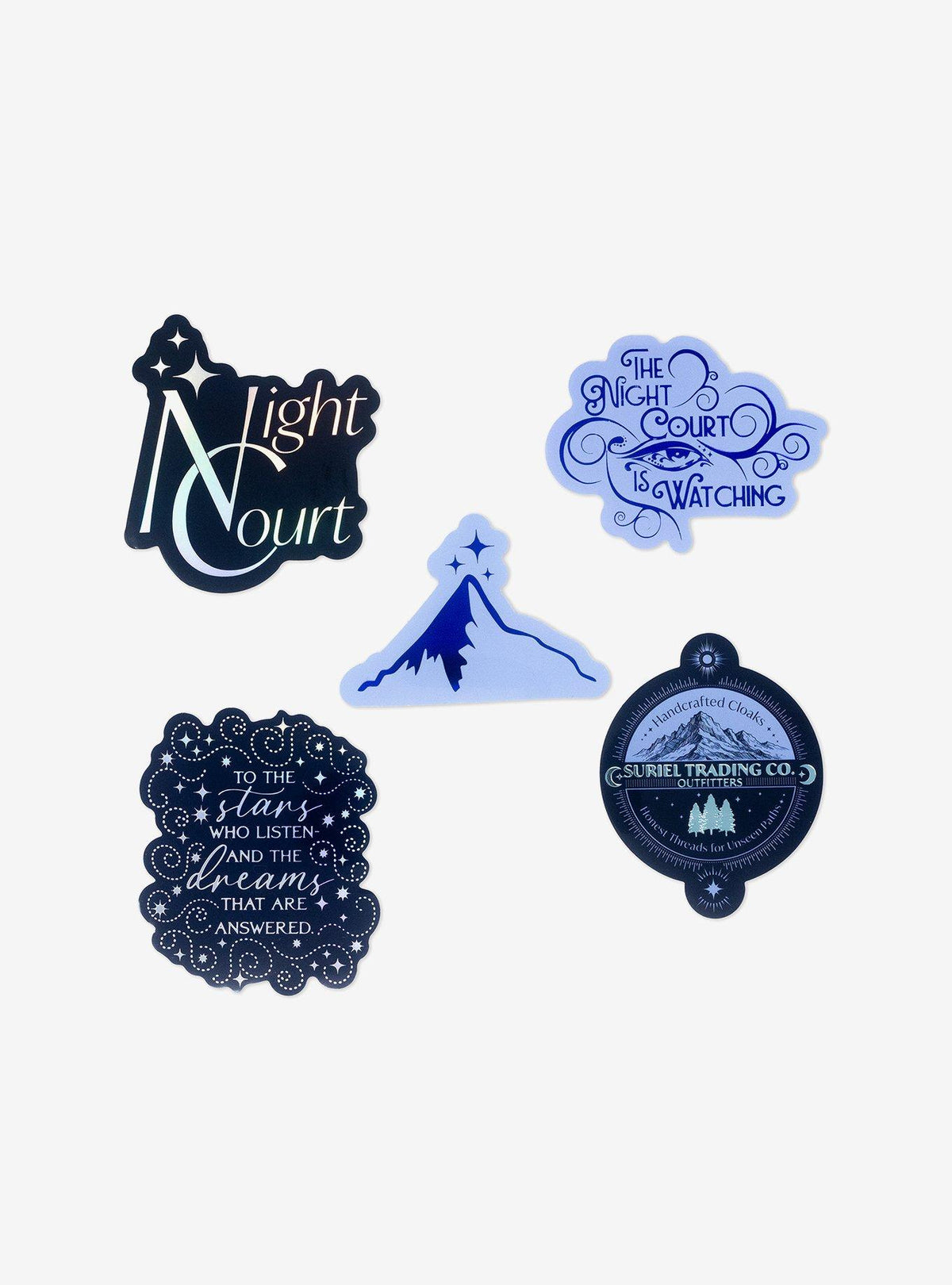 Pack de 5 stickers A Court of Thorns and Roses