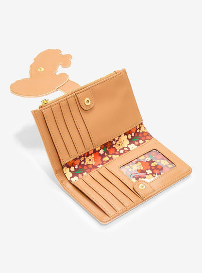 Billetera floral con cierre de Winnie the Pooh