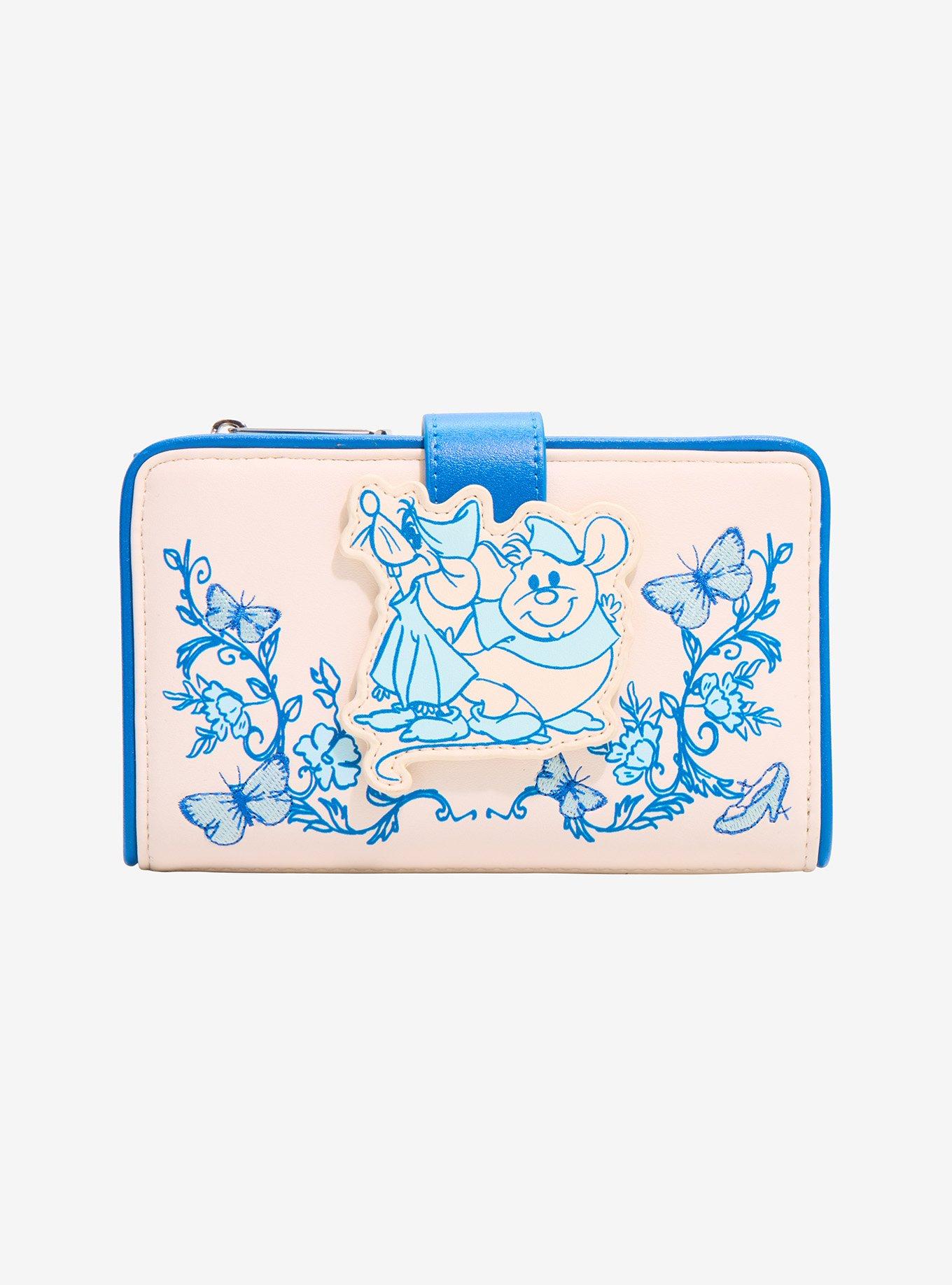 Billetera Disney Cinderella floral con Jaq y Gus