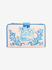 Billetera Disney Cinderella floral con Jaq y Gus