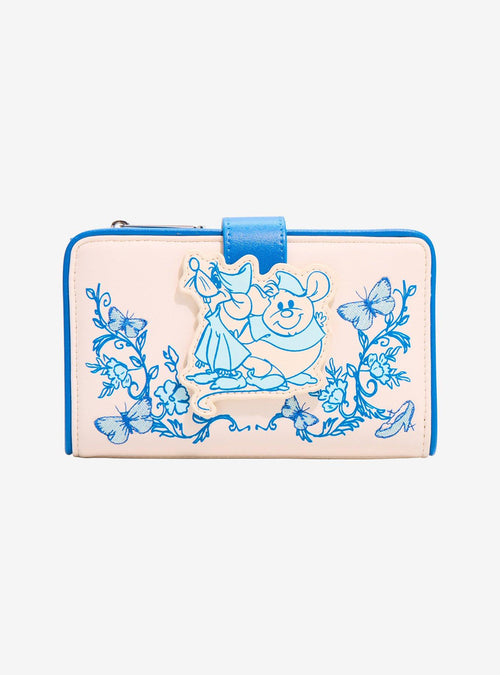 Billetera Disney Cinderella floral con Jaq y Gus