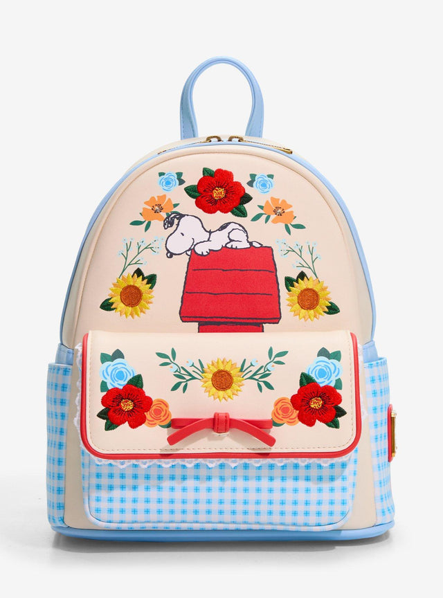 Mini mochila Peanuts de Snoopy con estampado cuadrillé
