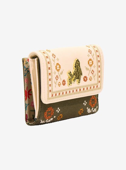 Billetera floral de Winnie the Pooh con bordado