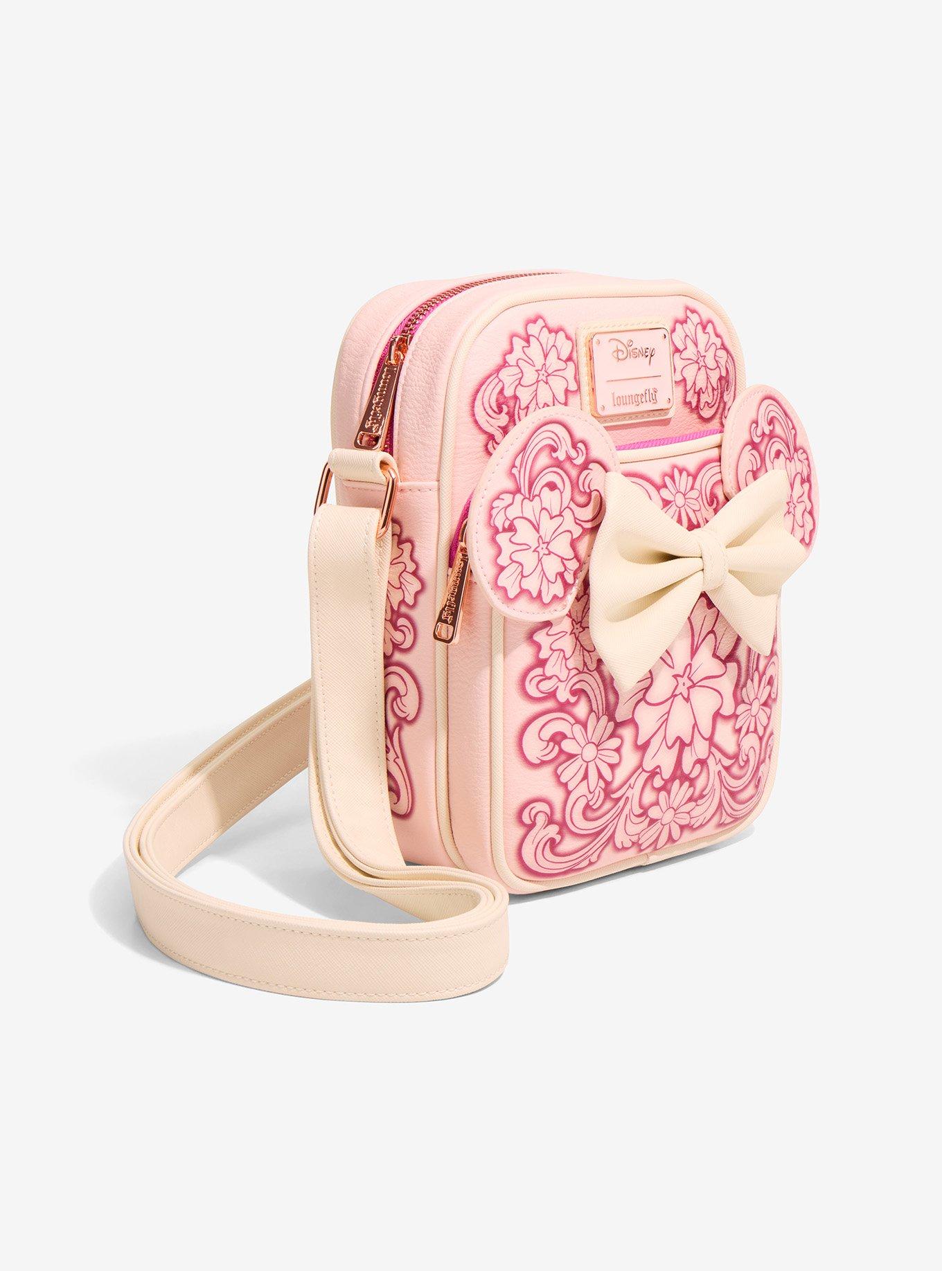 Cartera cruzada floral con orejas de Minnie Mouse