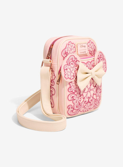 Cartera cruzada floral con orejas de Minnie Mouse