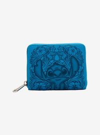 Billetera Loungefly Disney Stitch floral azul