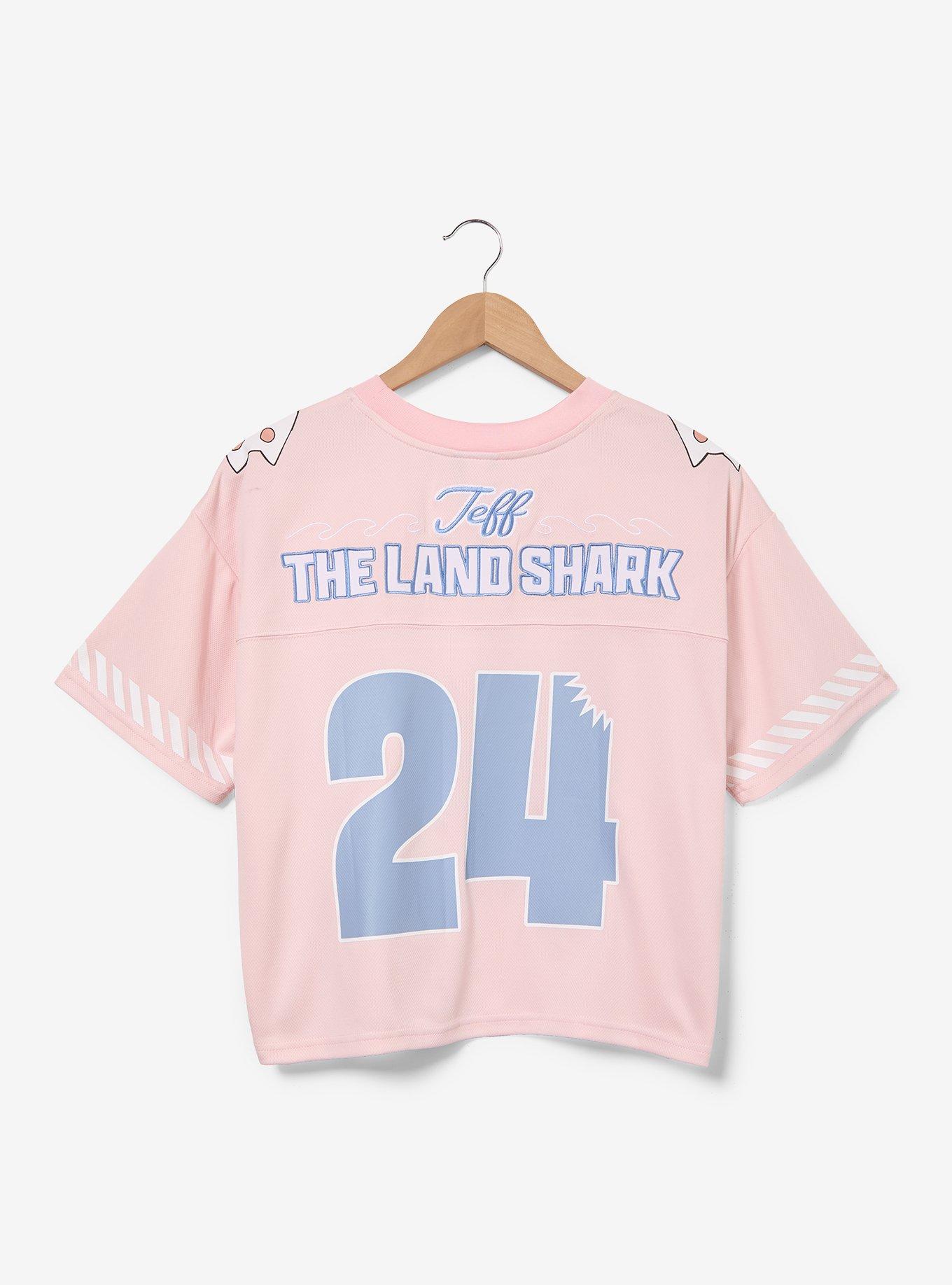 Polera deportiva corta de mujer Jeff the Land Shark