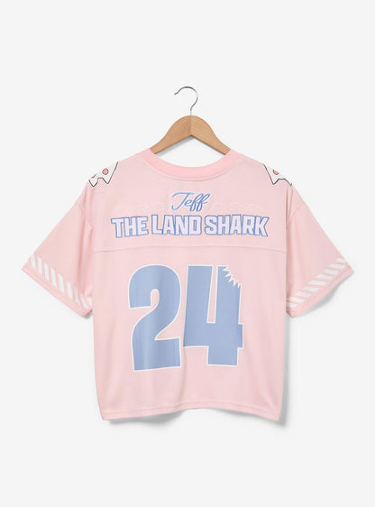 Polera deportiva corta de mujer Jeff the Land Shark