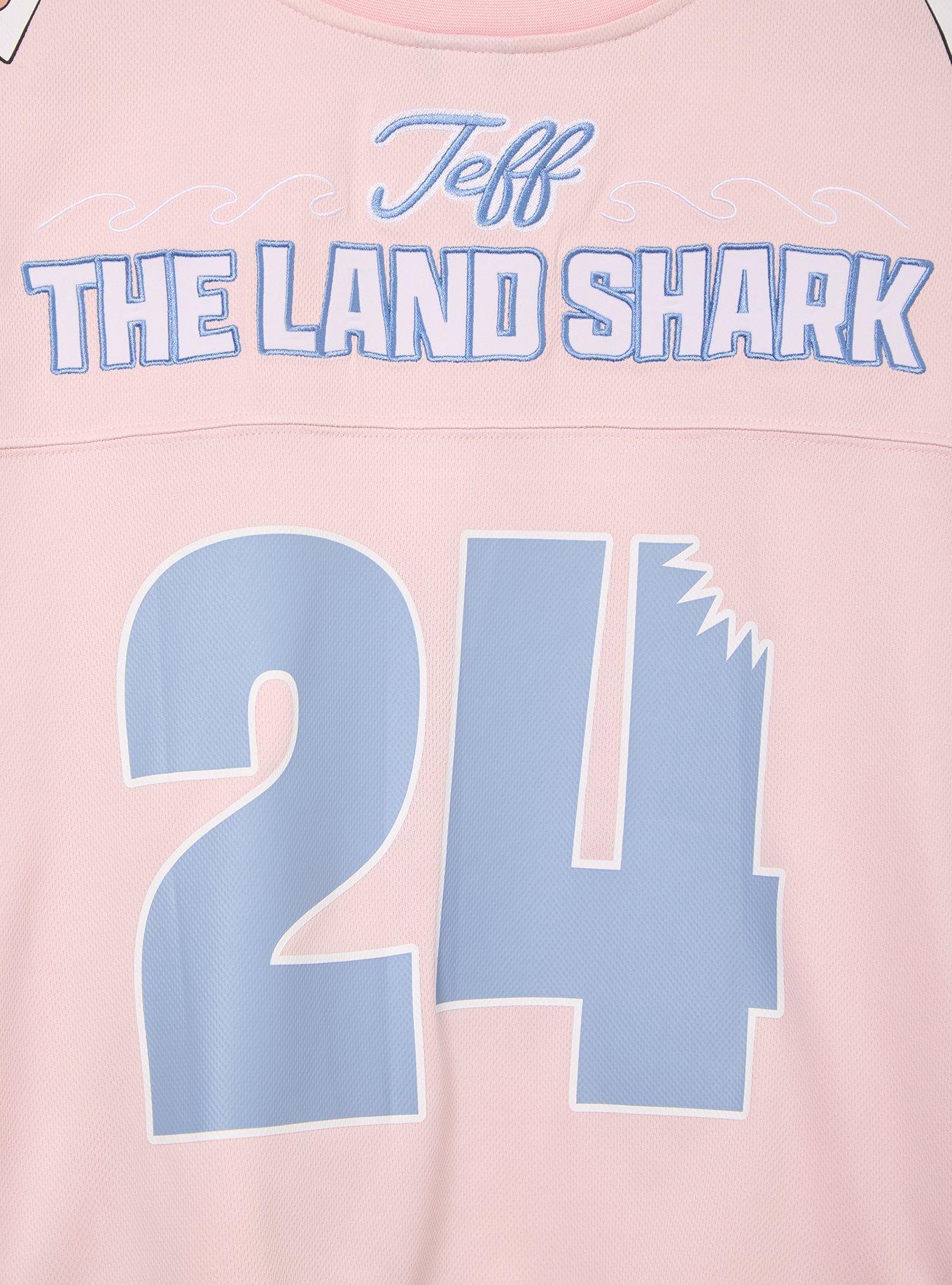 Polera deportiva corta de mujer Jeff the Land Shark