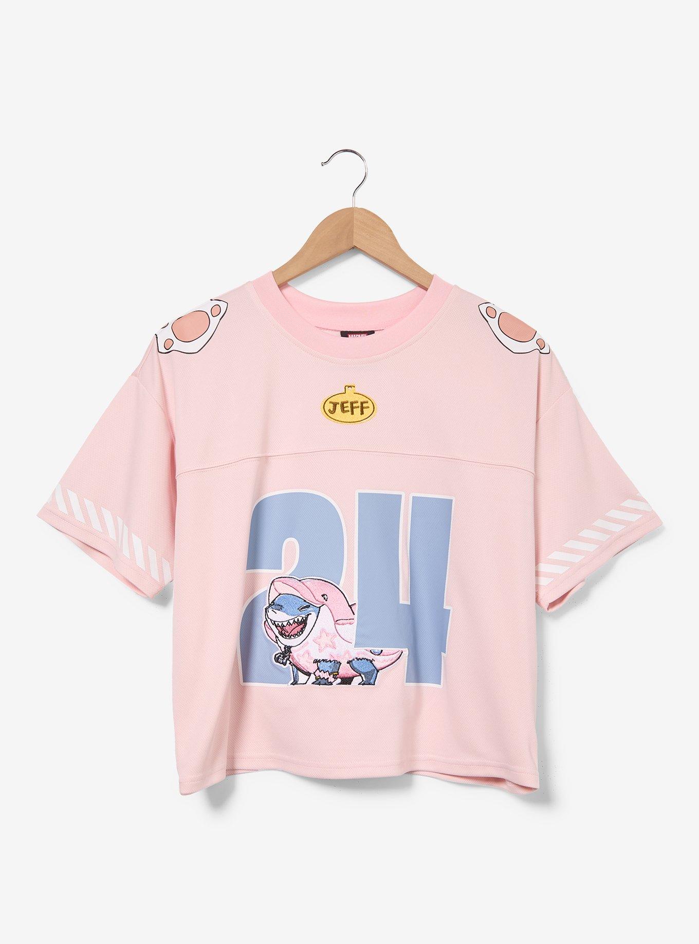Polera deportiva corta de mujer Jeff the Land Shark