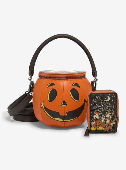 Cartera calabaza lenticular Mickey & Minnie