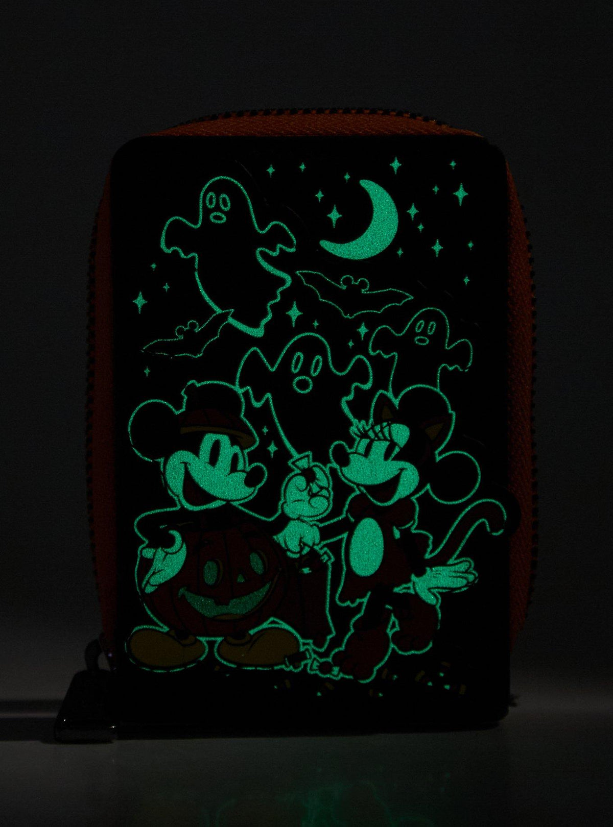 Billetera acordeón Mickey & Minnie Halloween fosforescente