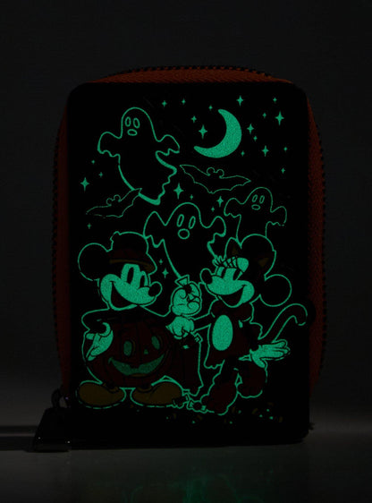 Billetera acordeón Mickey & Minnie Halloween fosforescente
