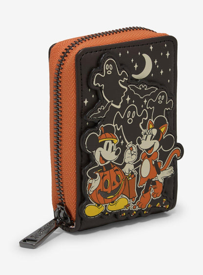 Billetera acordeón Mickey & Minnie Halloween fosforescente