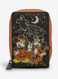 Billetera acordeón Mickey & Minnie Halloween fosforescente