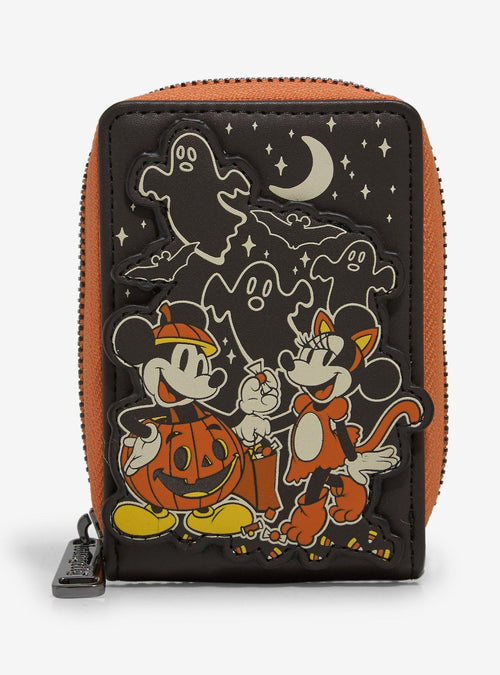 Billetera acordeón Mickey & Minnie Halloween fosforescente