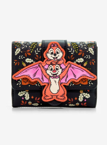 Billetera Disney Chip & Dale con disfraz de murciélago