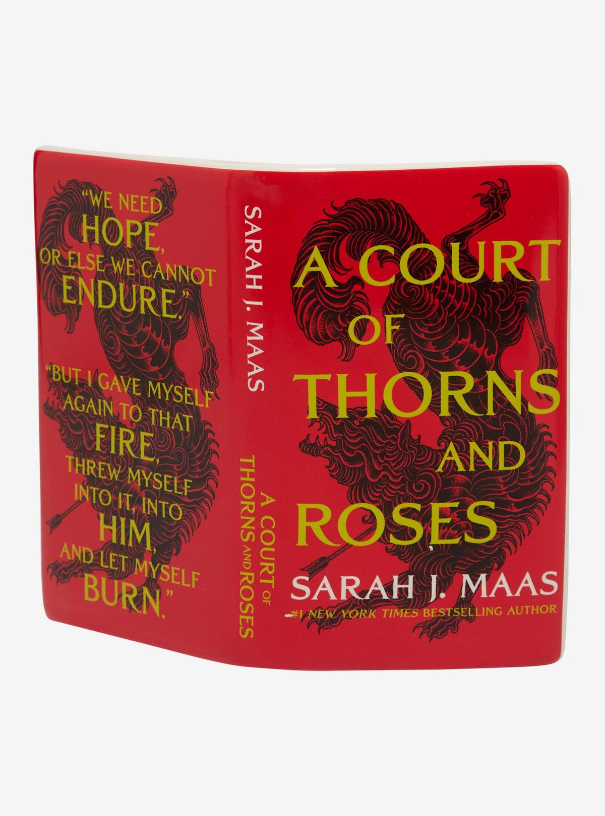 Jarrón de libro abierto A Court of Thorns and Roses