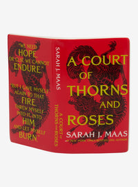 Jarrón de libro abierto A Court of Thorns and Roses