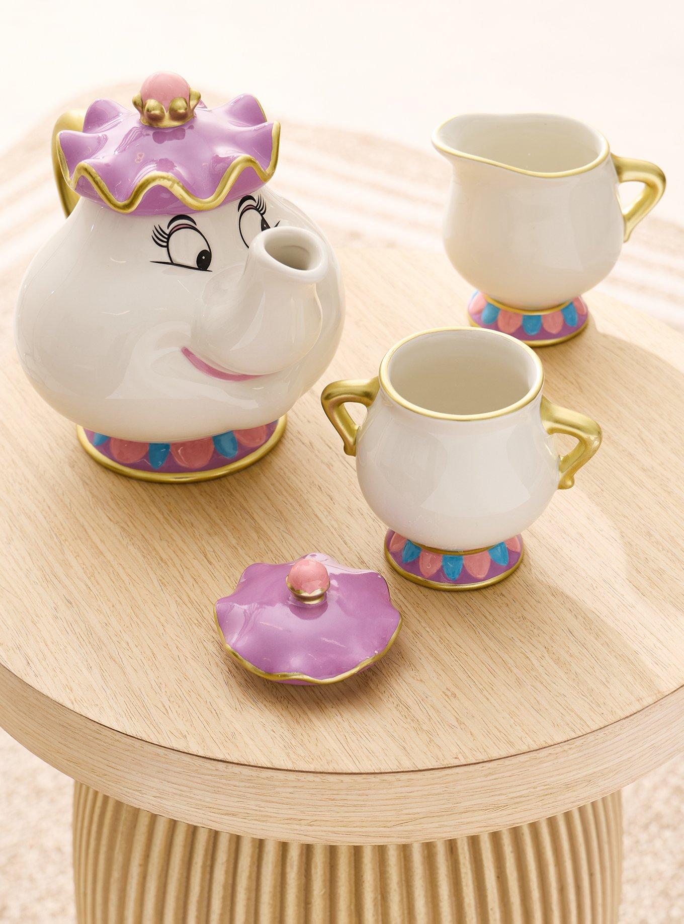 Set de tetera, azucarera y lechera Mrs. Potts