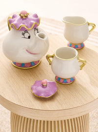 Set de tetera, azucarera y lechera Mrs. Potts