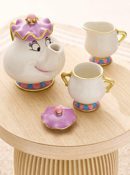 Set de tetera, azucarera y lechera Mrs. Potts