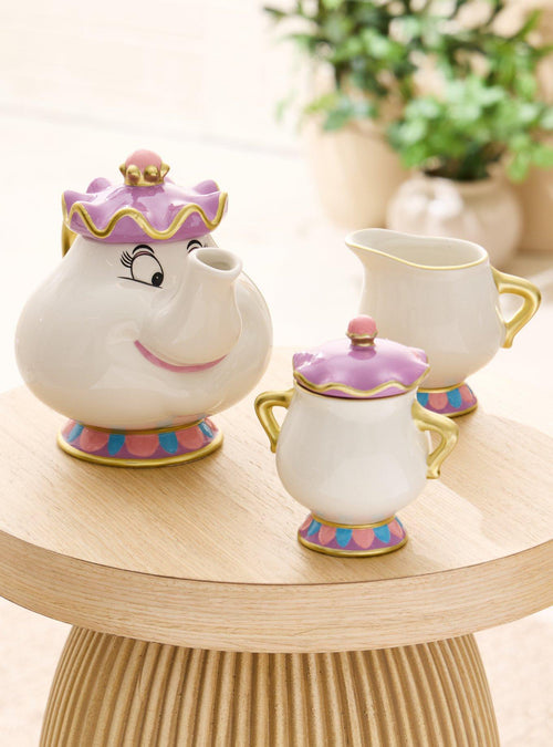 Set de tetera, azucarera y lechera Mrs. Potts