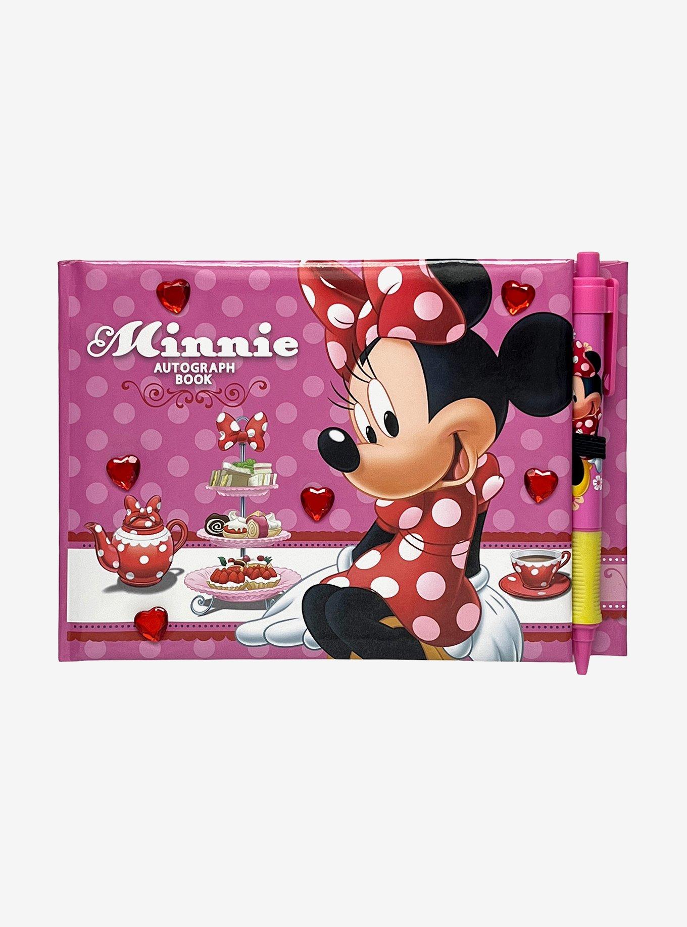 Libro de autógrafos de Minnie Mouse con lápiz