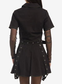 Vestido negro con tirantes desmontables de Stitch