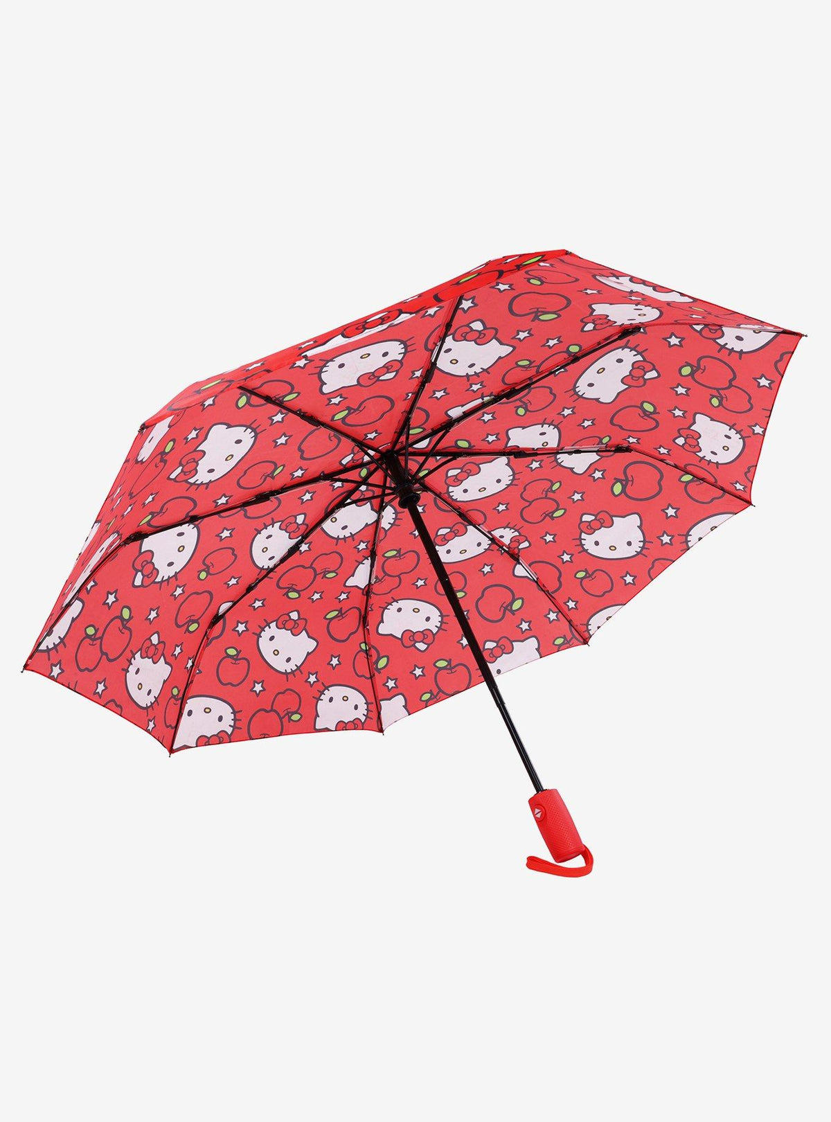 Paraguas plegable Hello Kitty con manzanas rojas