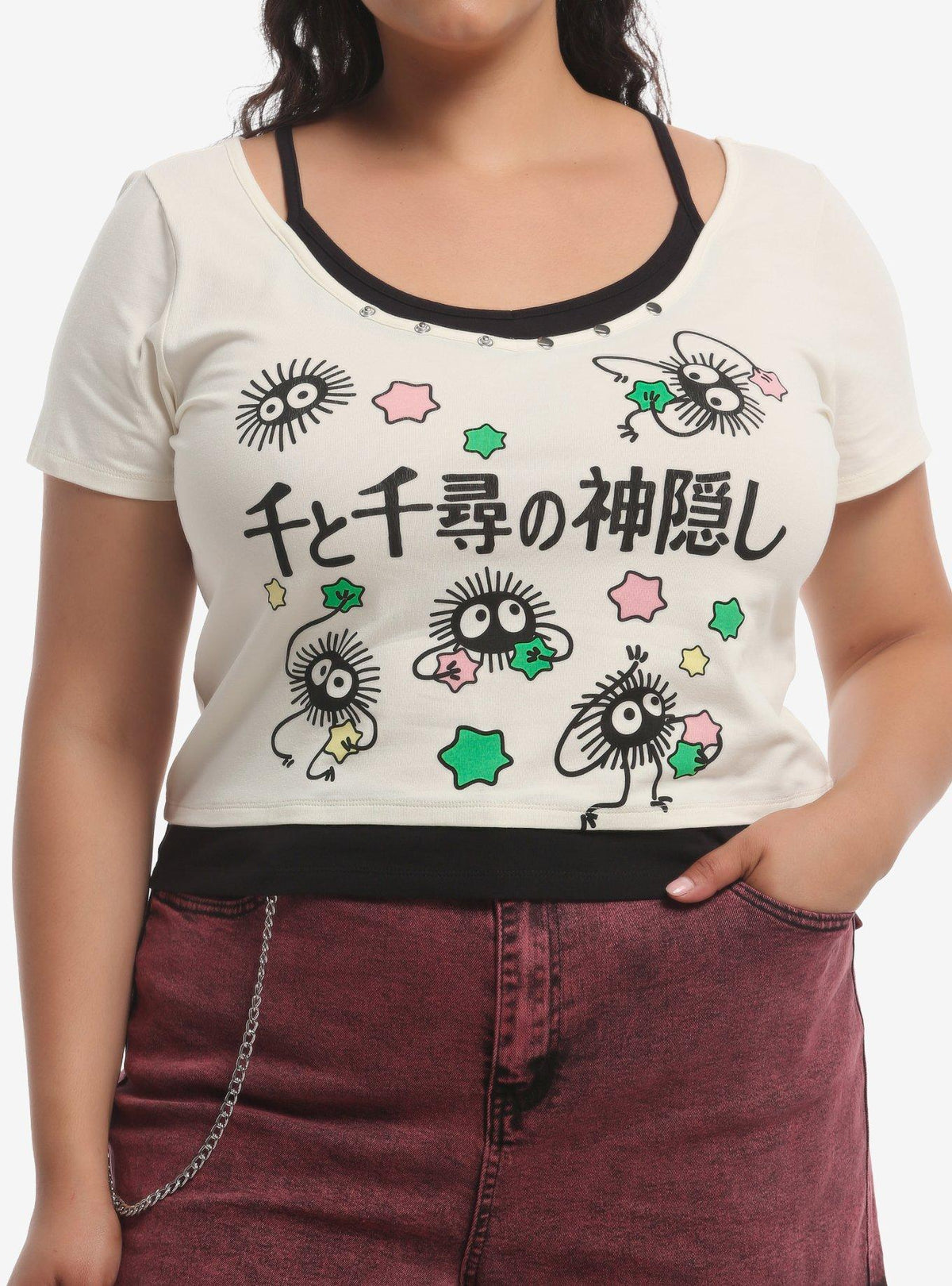 Polera crop 2 en 1 El viaje de Chihiro, talla plus