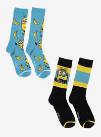 Calcetines Minions con bananas, 2 pares
