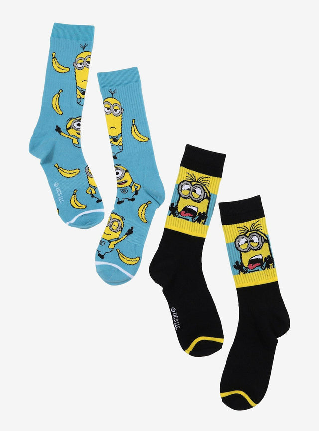 Calcetines Minions con bananas, 2 pares