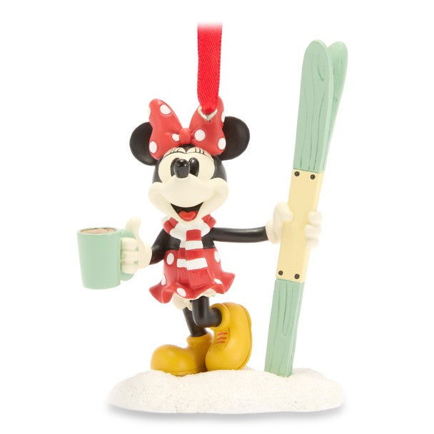 Adorno de Minnie Mouse con esquís
