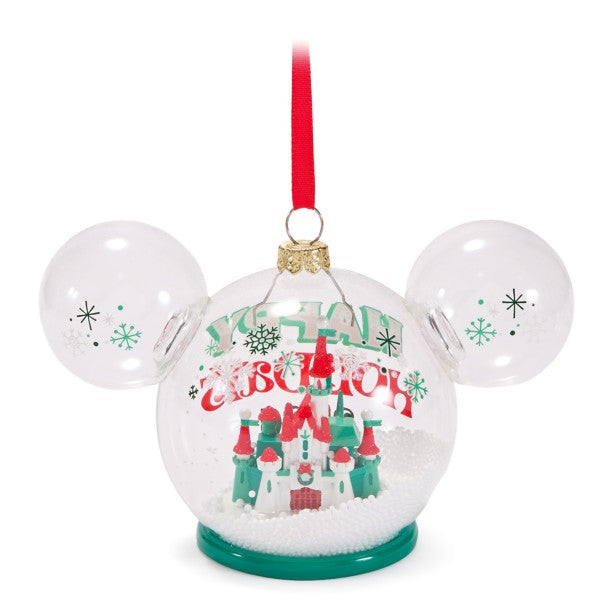 Adorno de vidrio de Mickey Mouse y el castillo de Fantasyland 2026