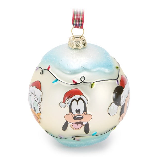 Adorno esférico de vidrio de Mickey Mouse