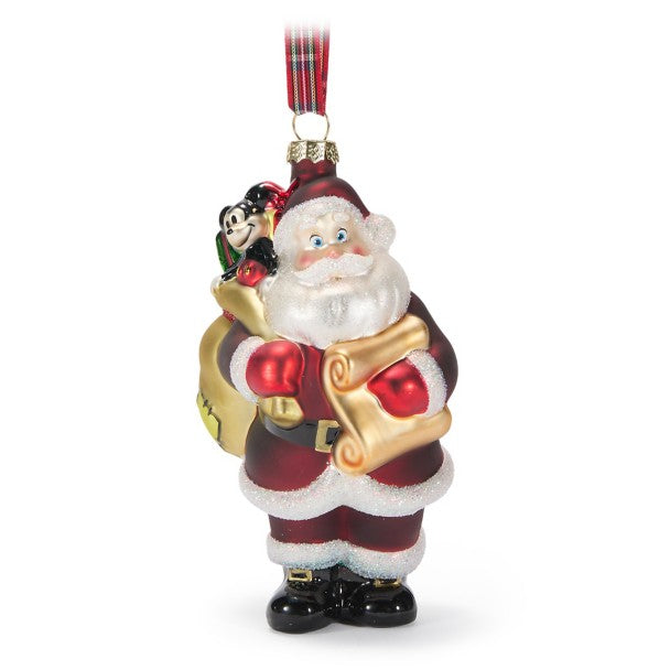 Adorno de vidrio de Santa Claus