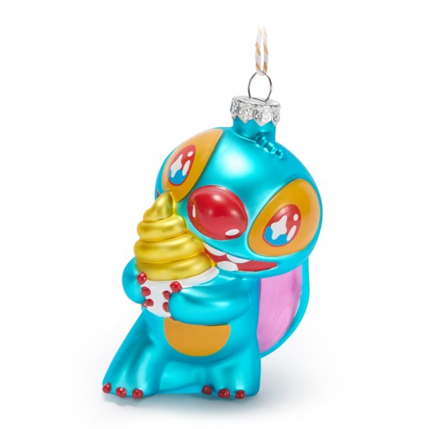 Adorno de vidrio de Stitch con remolino de piña