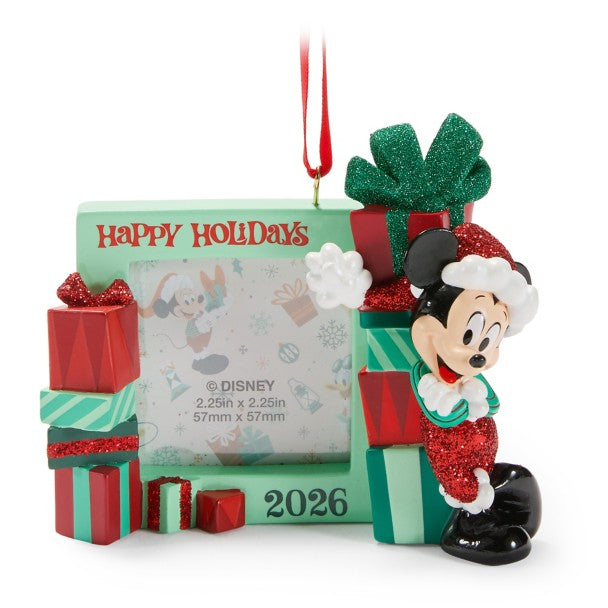 Adorno portafoto de Mickey Mouse Santa 2026