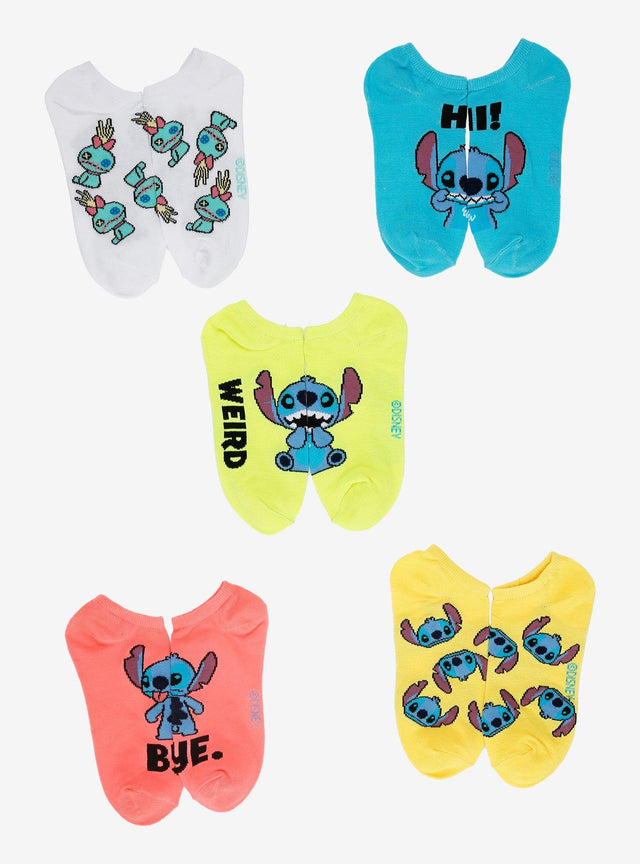 Calcetines invisibles Disney Stitch y Scrump, 5 pares