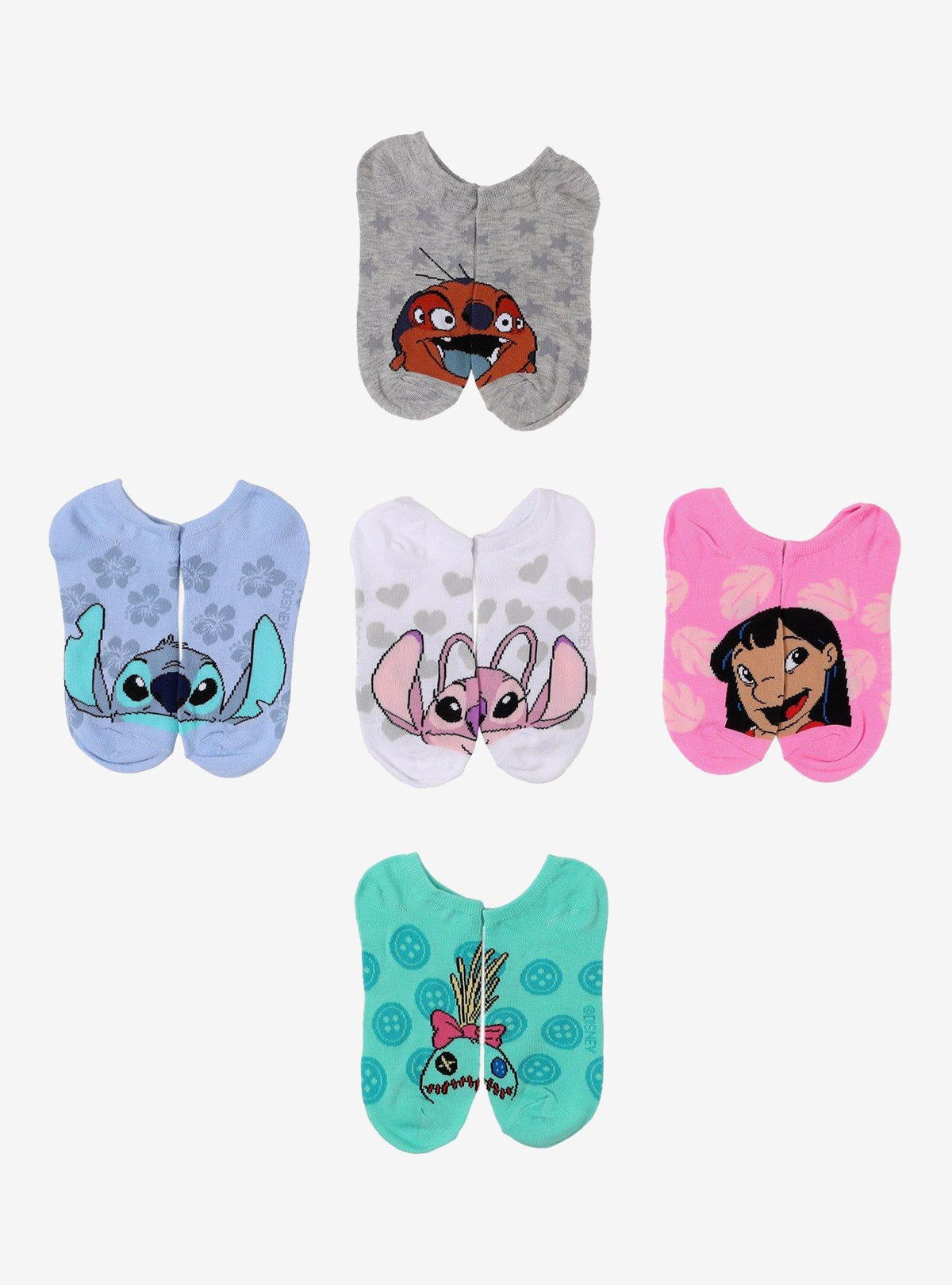 Disney Lilo & Stitch: Calcetines invisibles (5 pares) · Space Store