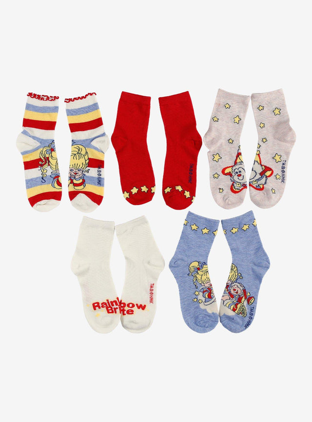 Calcetines tobilleros Rainbow Brite con estrellas, 5 pares