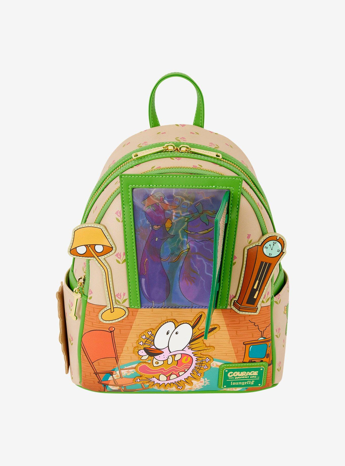 Mochila mini Courage the Cowardly Dog con puerta lenticular