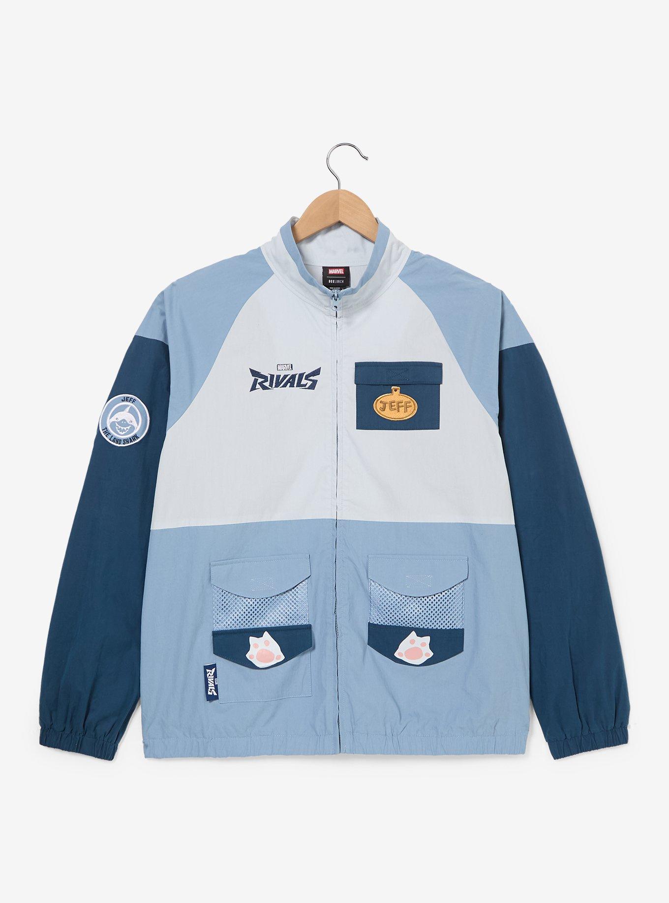 Chaqueta cortaviento Marvel Rivals de Jeff the Land Shark