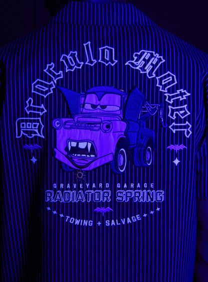 Polera tejida a rayas de Dracula Mater