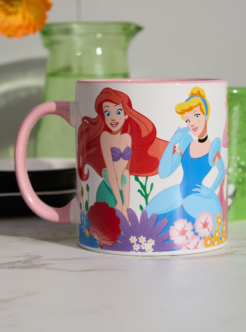 Taza floral grupal de Disney Princesses