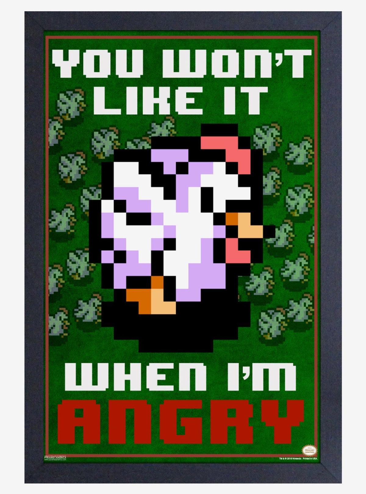 The Legend of Zelda: Cucco enojado enmarcado